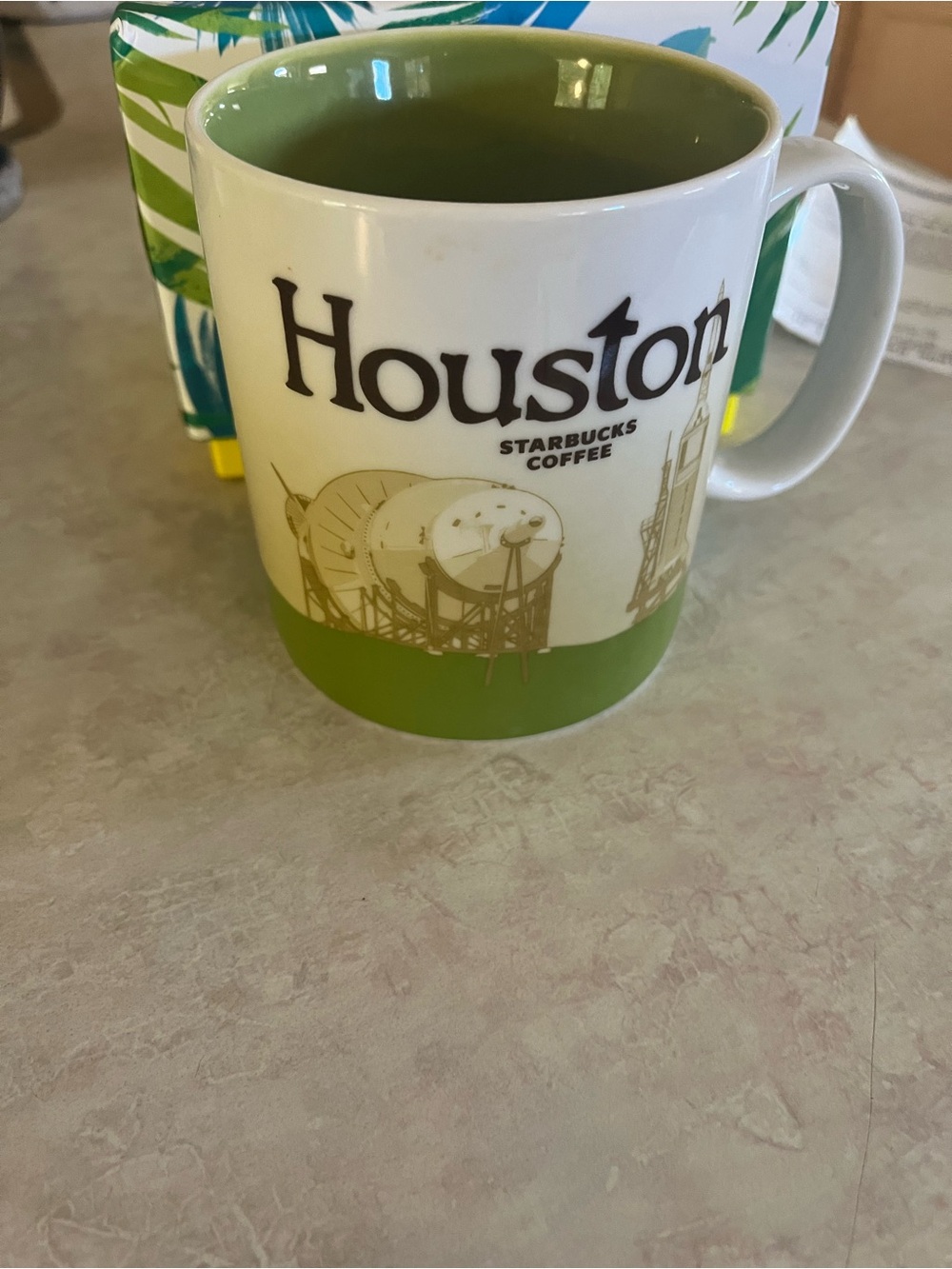 Starbucks Houston City Mug — White and Green